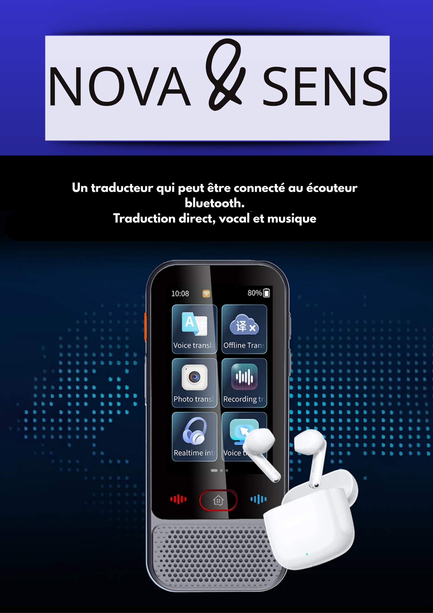 Traducteur Vocal Intelligent Portable