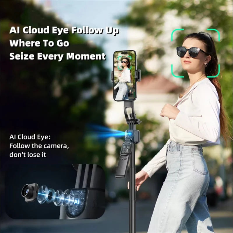 Trépied Selfie Intelligent 5-en-1 avec Suivi Automatique