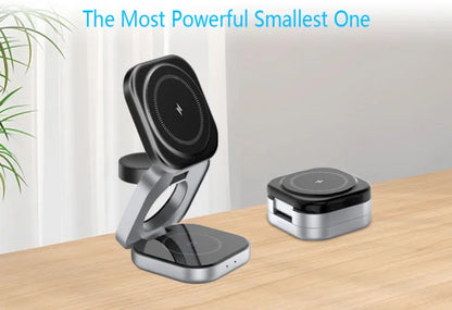 Station de Charge Magnétique 3-en-1 Pliable