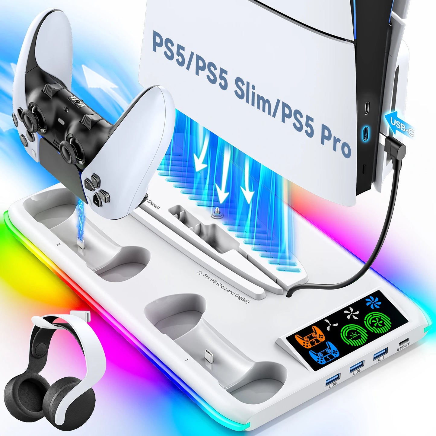 Station Multifonction pour PS5 / PS5 Slim / PS5 Pro