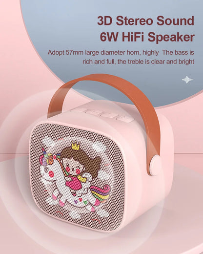 Mini Enceinte Karaoké Portable – Bluetooth Cartoon + Micro Set