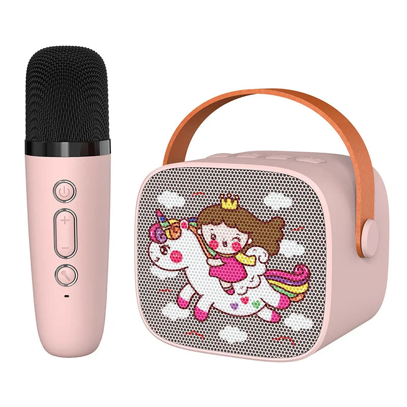 Mini Enceinte Karaoké Portable – Bluetooth Cartoon + Micro Set