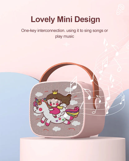 Mini Enceinte Karaoké Portable – Bluetooth Cartoon + Micro Set