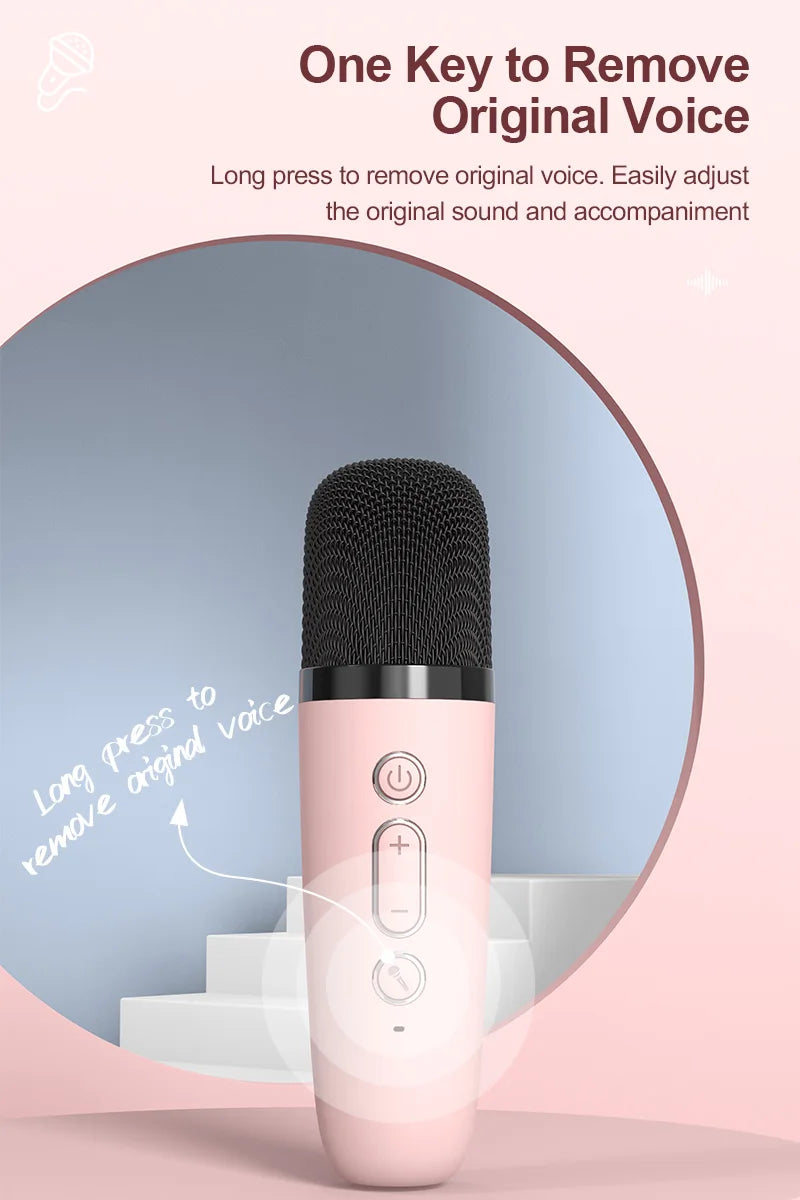 Mini Enceinte Karaoké Portable – Bluetooth Cartoon + Micro Set