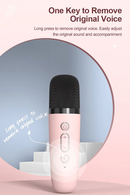 Mini Enceinte Karaoké Portable – Bluetooth Cartoon + Micro Set