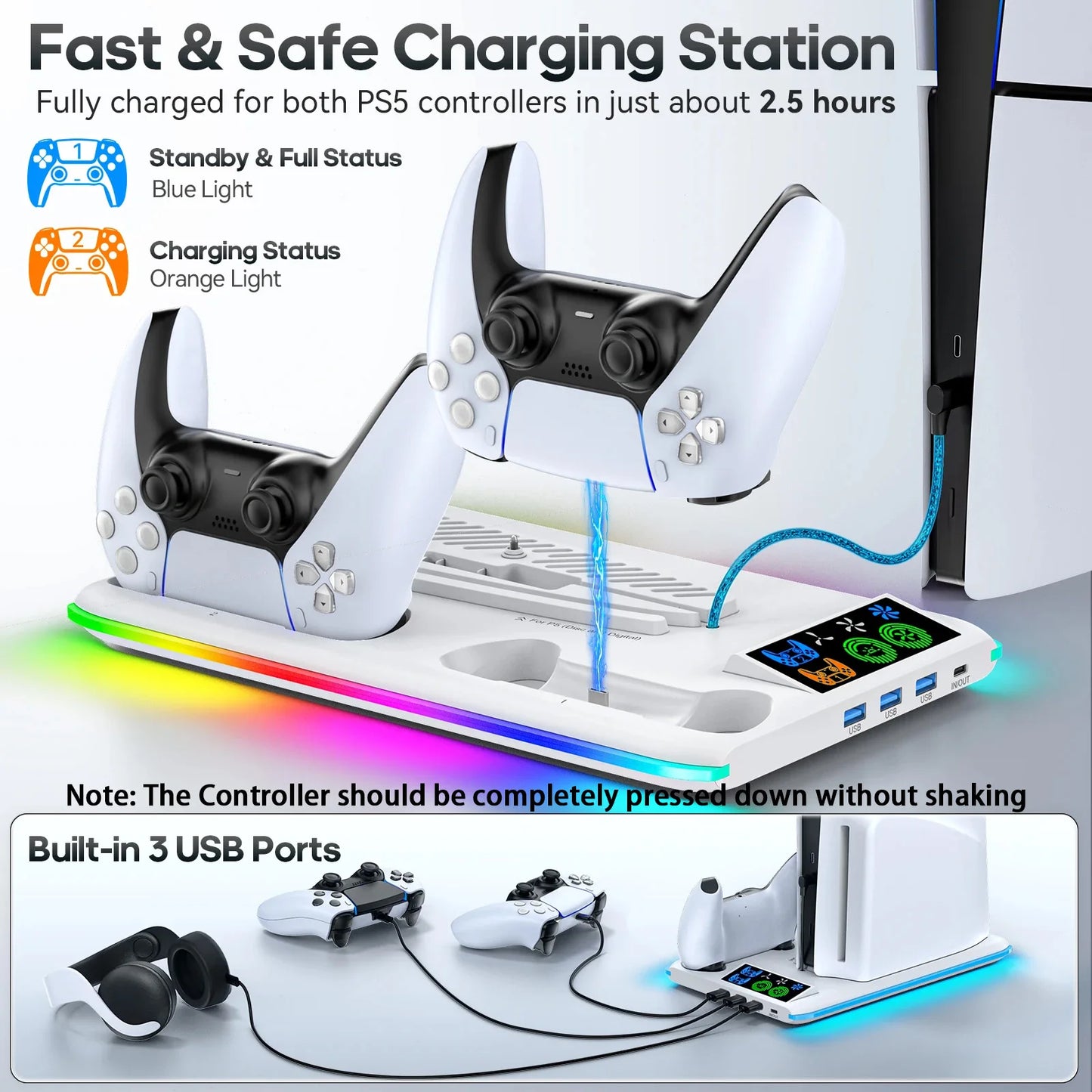Station Multifonction pour PS5 / PS5 Slim / PS5 Pro