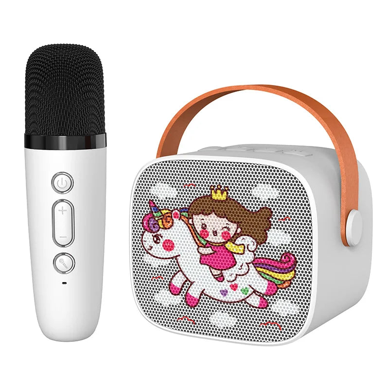 Mini Enceinte Karaoké Portable – Bluetooth Cartoon + Micro Set
