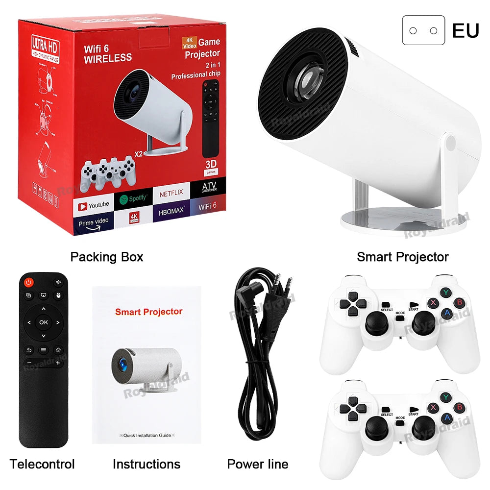 P90 MAX Vidéo projecteur gaming 4K + 19000 jeux