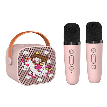 Mini Enceinte Karaoké Portable – Bluetooth Cartoon + Micro Set
