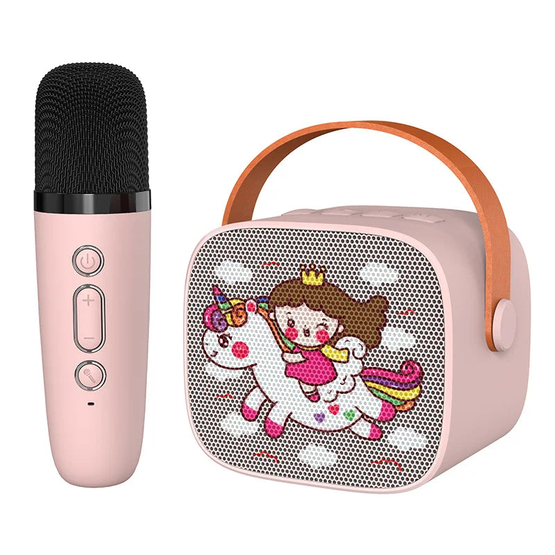 Mini Enceinte Karaoké Portable – Bluetooth Cartoon + Micro Set