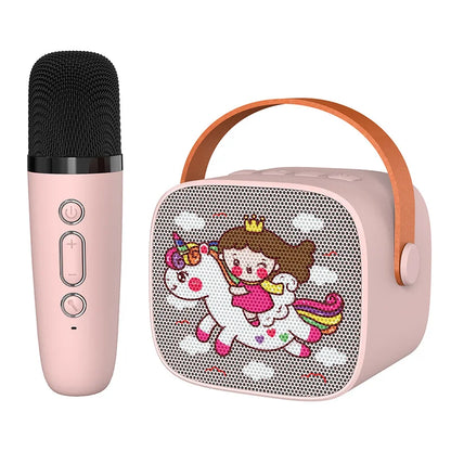 Mini Enceinte Karaoké Portable – Bluetooth Cartoon + Micro Set