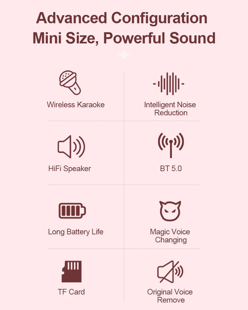 Mini Enceinte Karaoké Portable – Bluetooth Cartoon + Micro Set