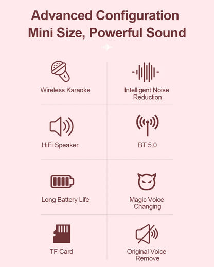 Mini Enceinte Karaoké Portable – Bluetooth Cartoon + Micro Set