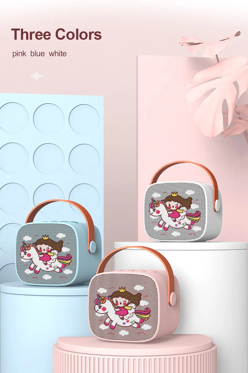 Mini Enceinte Karaoké Portable – Bluetooth Cartoon + Micro Set