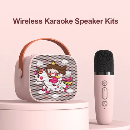 Mini Enceinte Karaoké Portable – Bluetooth Cartoon + Micro Set