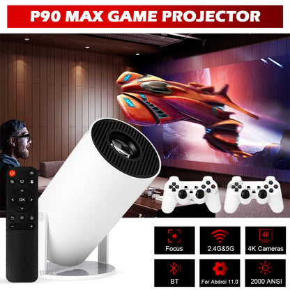 P90 MAX Vidéo projecteur gaming 4K + 19000 jeux