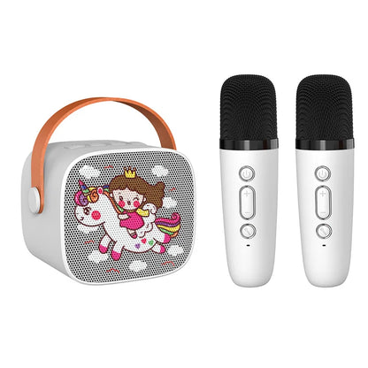 Mini Enceinte Karaoké Portable – Bluetooth Cartoon + Micro Set
