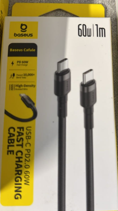 Câble USB-C PD 60W – Baseus (1m / 2m)