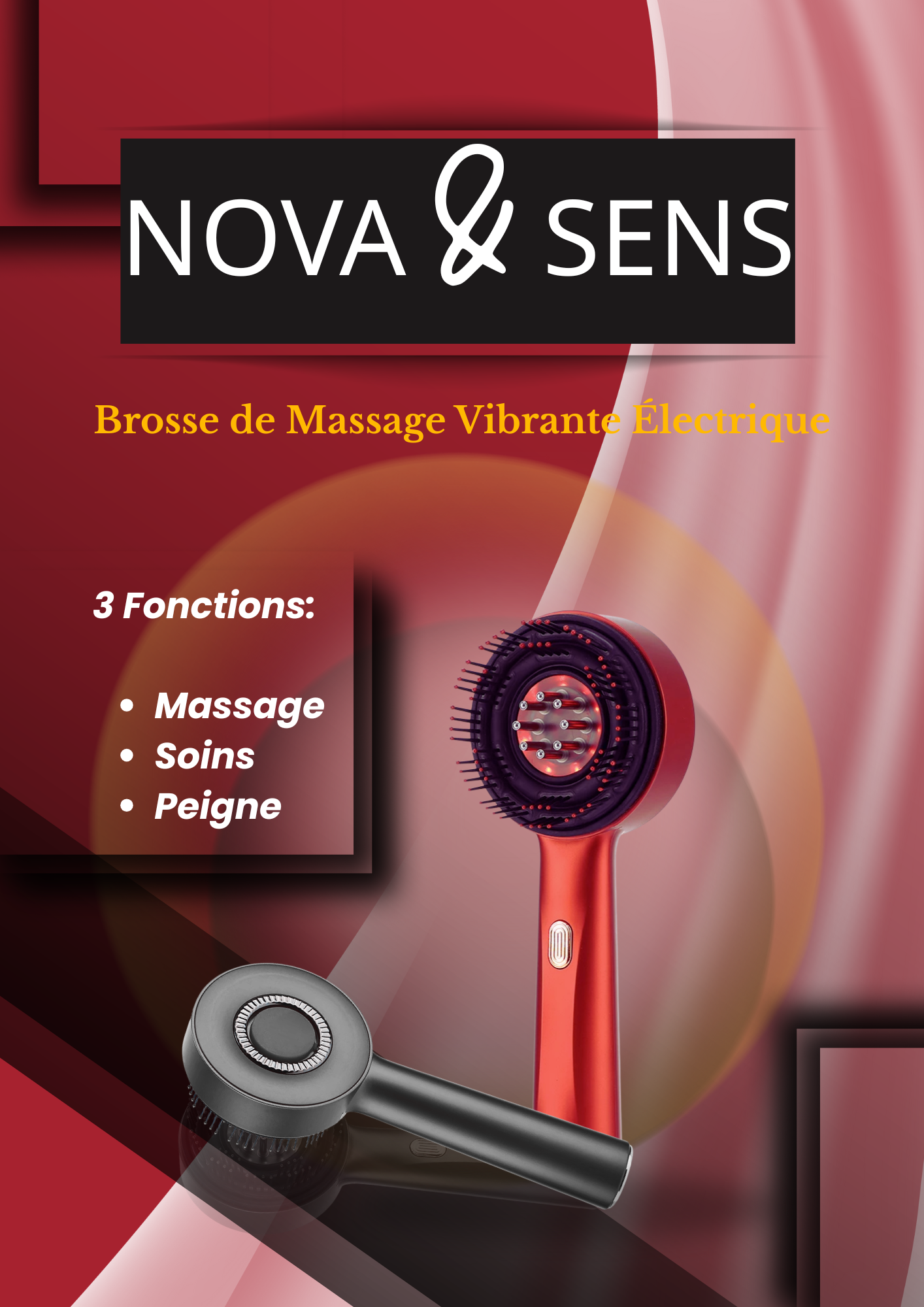 Brosse de Massage Vibrante Électrique