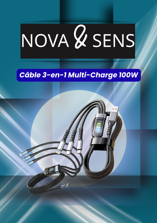 Câble 3-en-1 Multi-Charge 100W