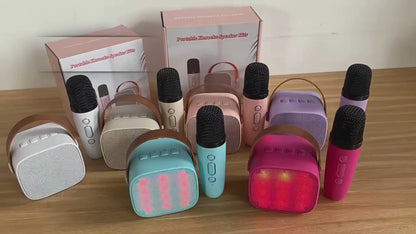 Mini Enceinte Karaoké Portable – Bluetooth Cartoon + Micro Set