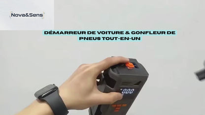 Démarreur de Voiture & Gonfleur de Pneus Tout-en-Un