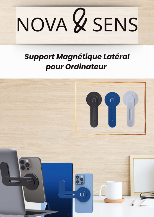 Support Magnétique Latéral pour Ordinateur